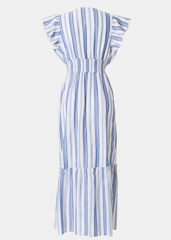 Striped V-Neck Maxi Dress - Image 2