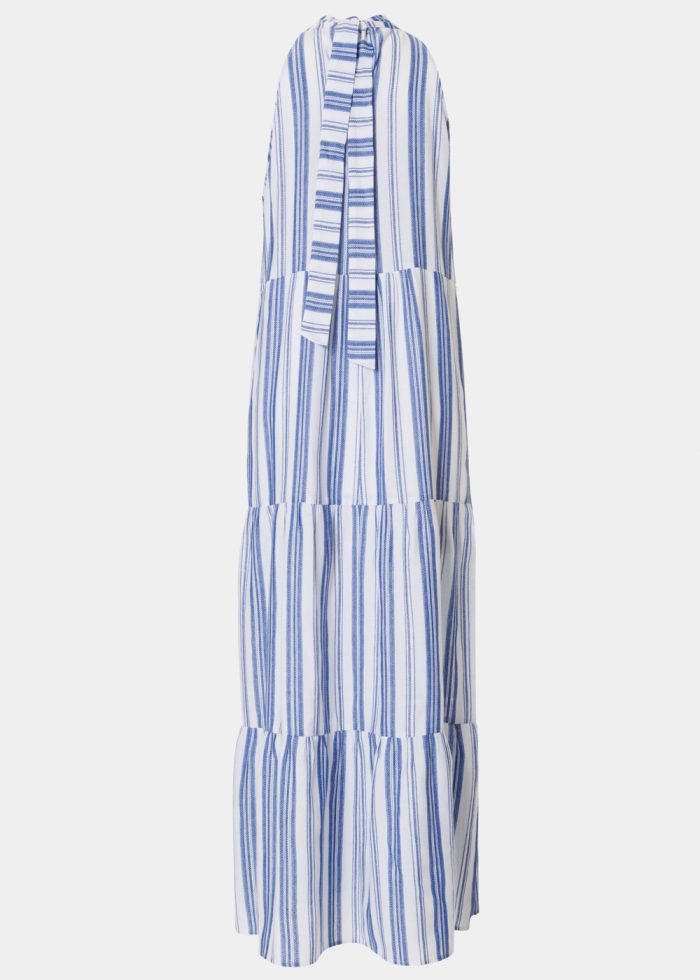 Striped Halter Neck Maxi Dress - Image 2
