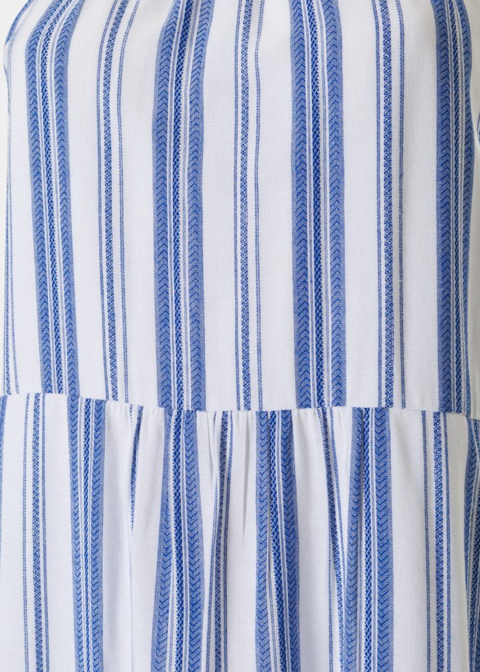 Striped Halter Neck Maxi Dress - Image 3