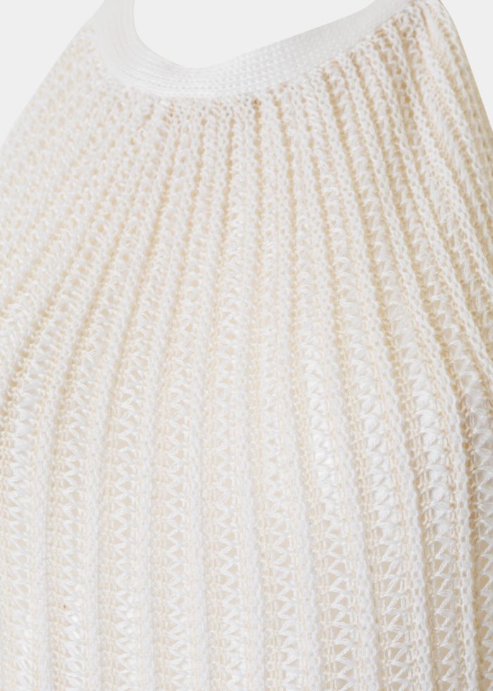 Ecru Open-Back Knitted Beachwear - Image 5