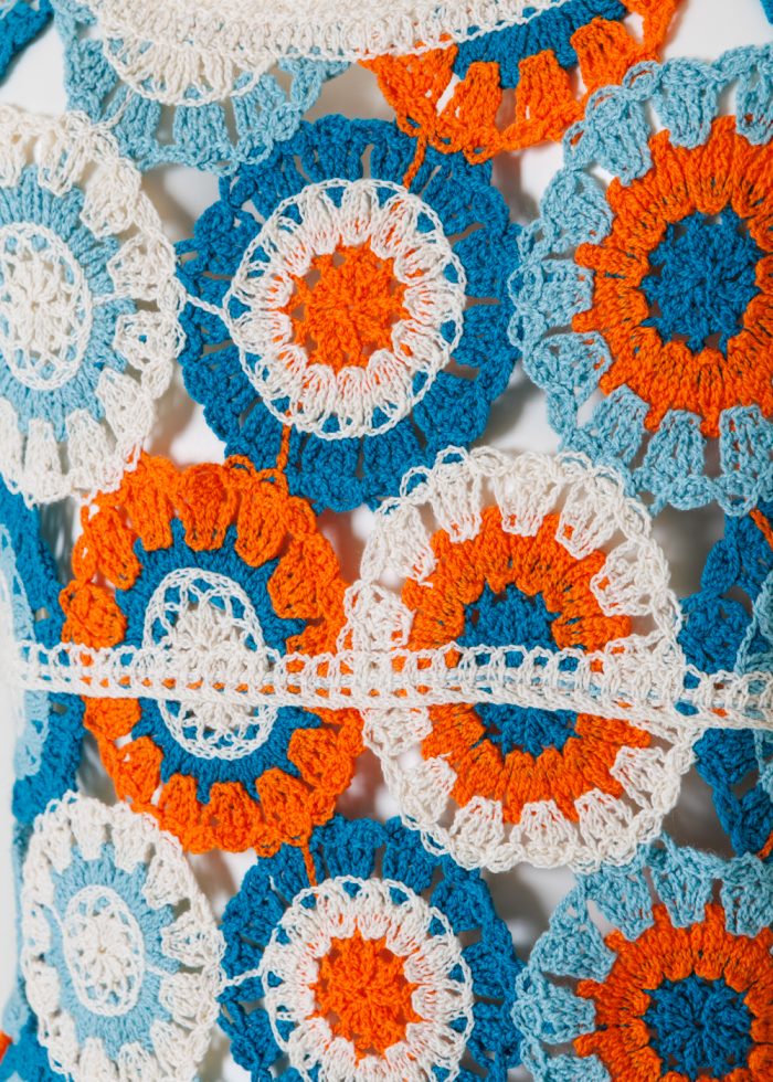 Colorful Crochet Mini Dress - Image 3