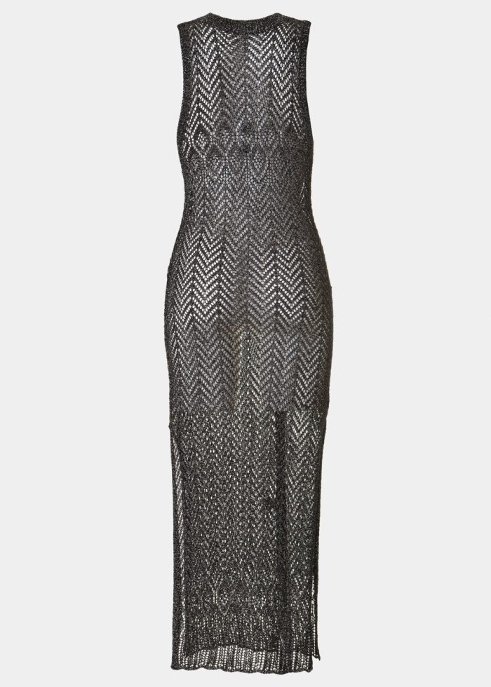 Black Shimmery Knitted Beachwear - Image 2
