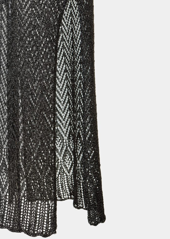 Black Shimmery Knitted Beachwear - Image 3