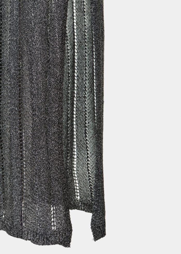 Grey Shimmery Knitted Beachwear - Image 3