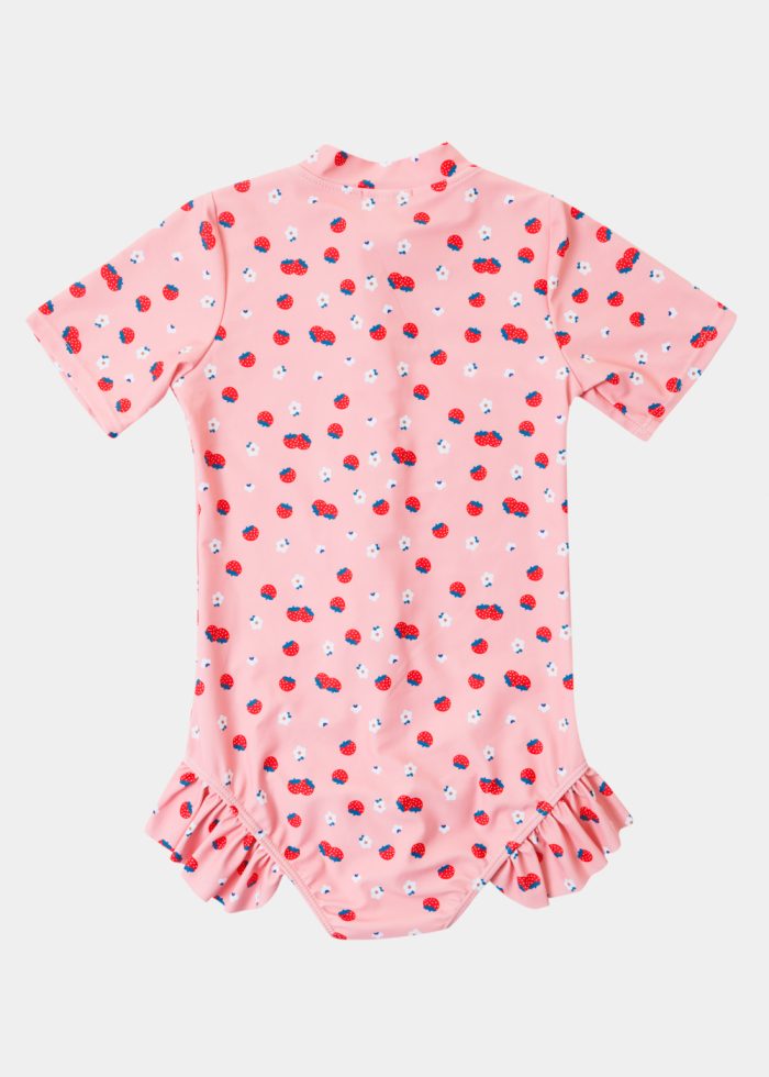 Girls One-Piece Swimsuit w/ Strawberries Print - Image 2