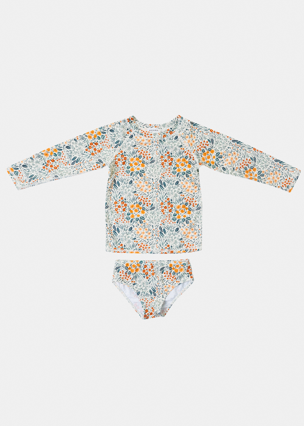 Girls Swimsuit Blouse & Slip w/ Flower Print Girls Swimsuit Blouse & Slip w/ Flower Print - Image 1