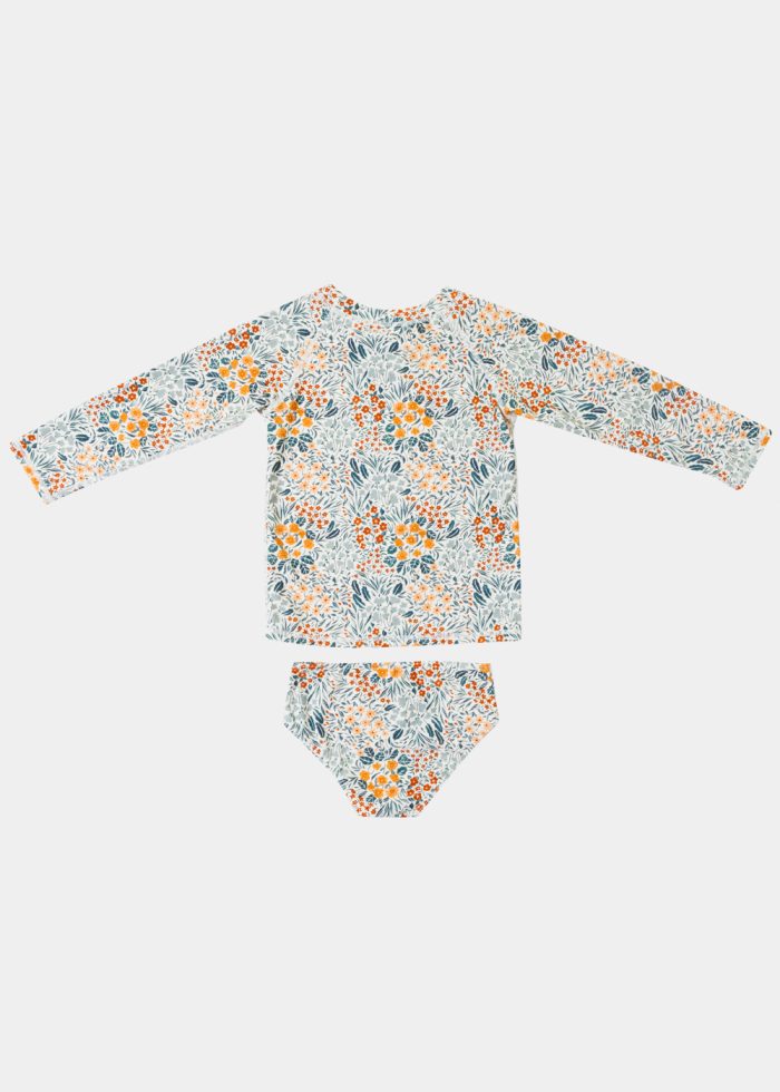 Girls Swimsuit Blouse & Slip w/ Flower Print - Image 3