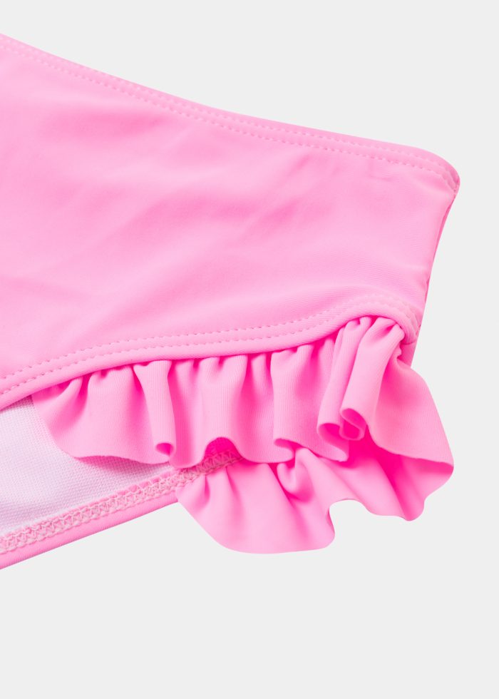 Girls Bikini Swimwear w/ Ruffles - Pink - Image 2