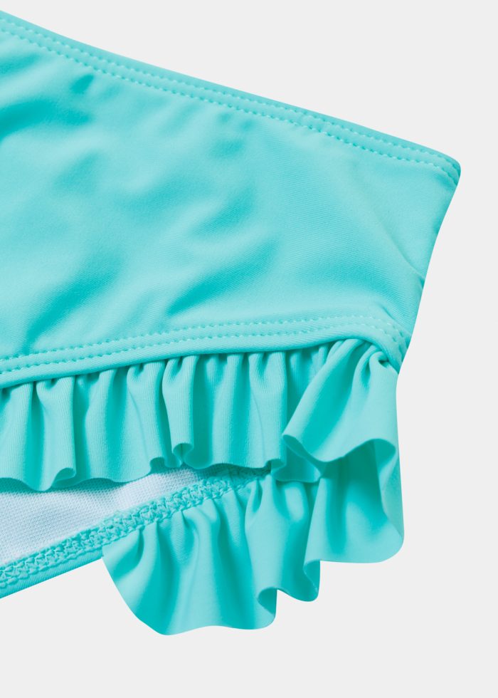 Girls Bikini Swimwear w/ Ruffles - Green - Image 3