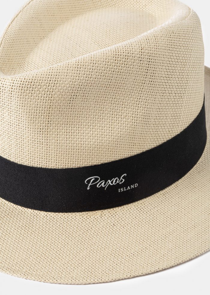 Beige "Paxos" Panama Style Hat - Image 3