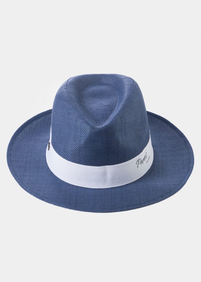 Navy Blue "Paxos" Panama Style Hat - Image 2