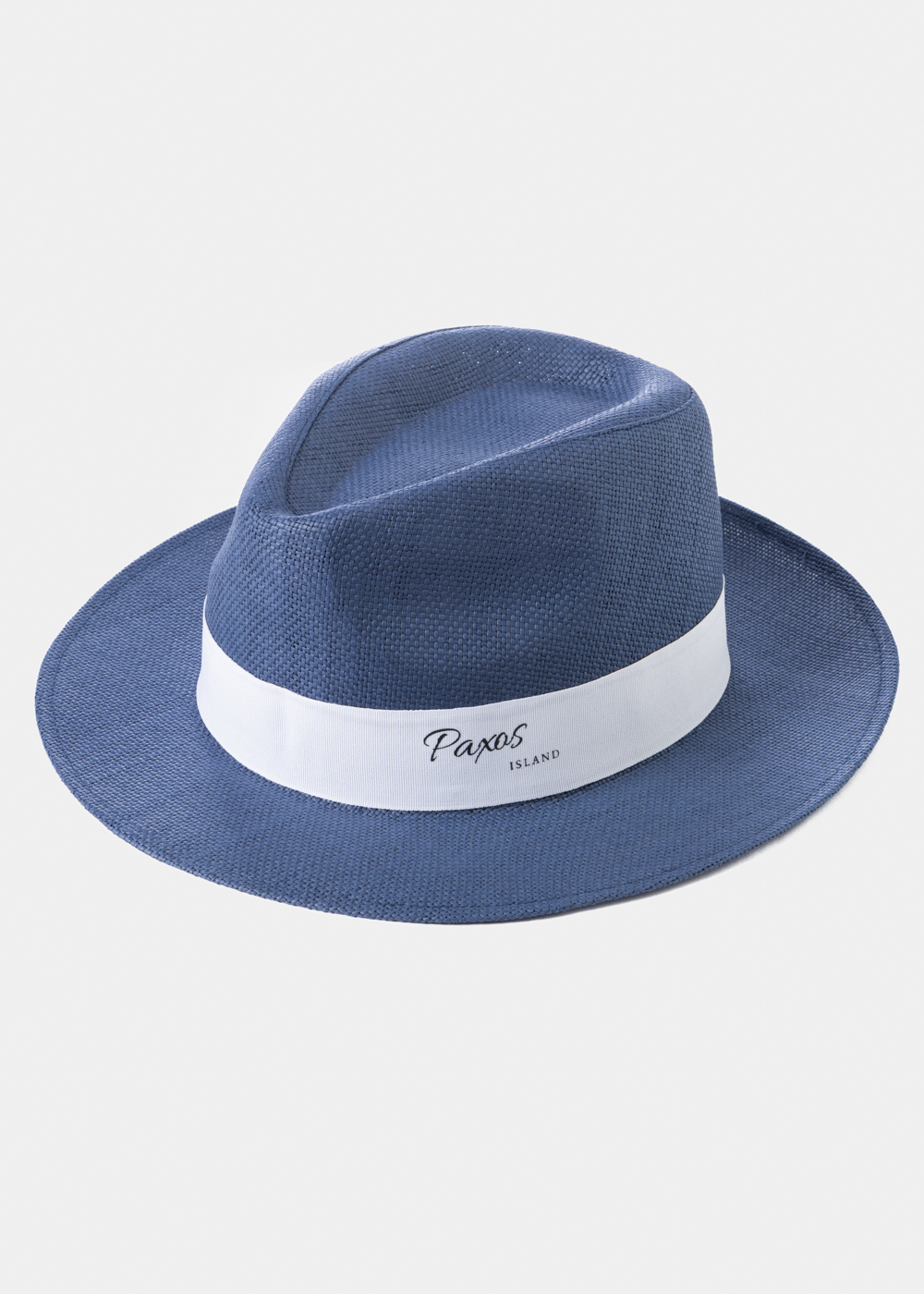 Navy Blue "Paxos" Panama Style Hat Navy Blue "Paxos" Panama Style Hat - Image 1