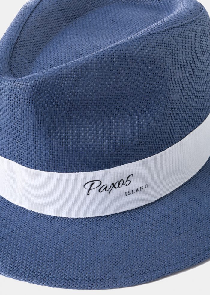 Navy Blue "Paxos" Panama Style Hat - Image 3