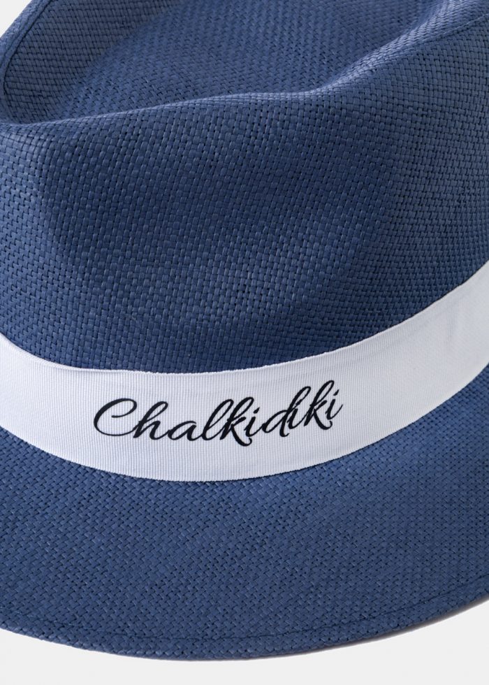 Navy Blue "Chalkidiki" Panama Style Hat - Image 3