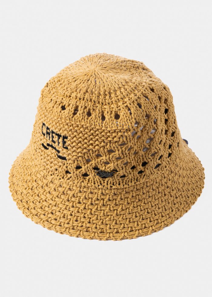 Brown "Crete" Knitted Bucket Hat - Image 2