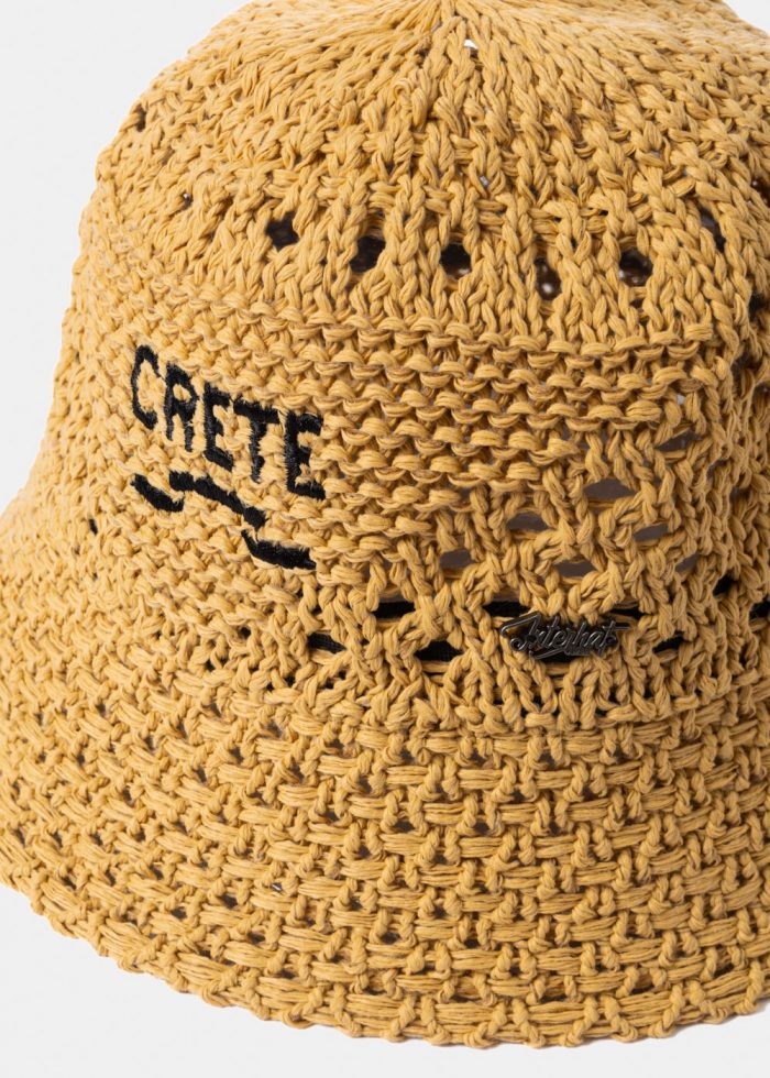 Brown "Crete" Knitted Bucket Hat - Image 3
