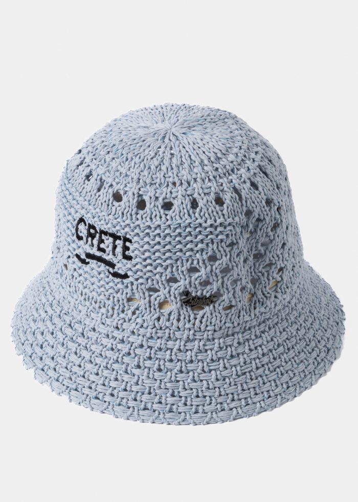 Light Blue "Crete" Knitted Bucket Hat - Image 2
