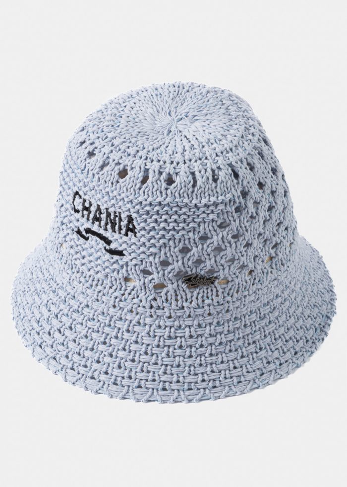 Light Blue "Chania" Knitted Bucket Hat - Image 2