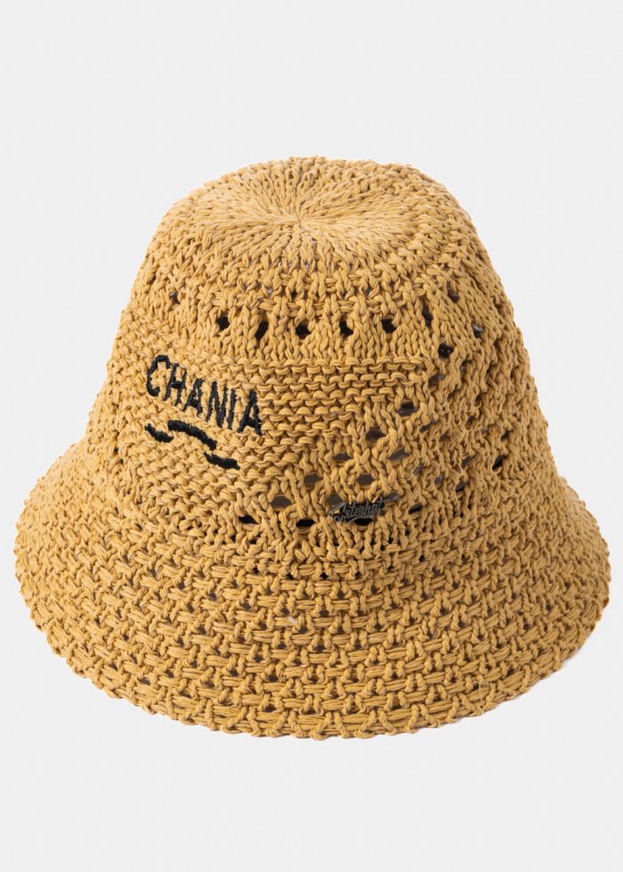 Brown "Chania" Knitted Bucket Hat - Image 2