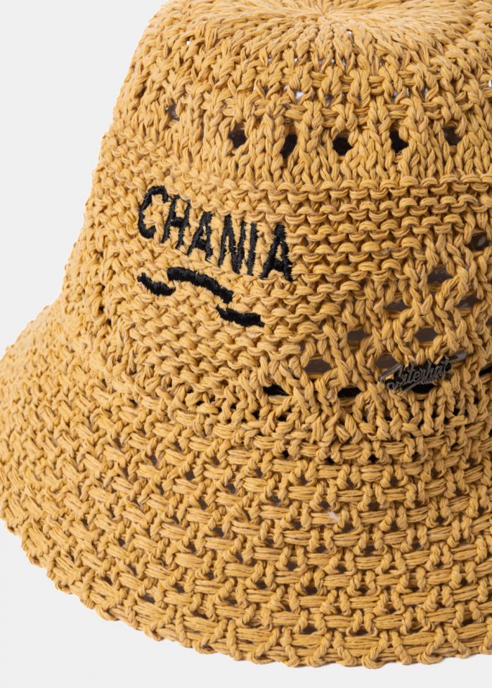 Brown "Chania" Knitted Bucket Hat - Image 3
