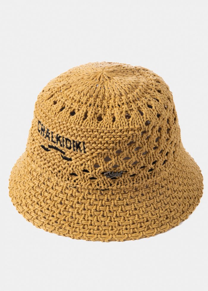 Brown "Chalkidiki" Knitted Bucket Hat - Image 2