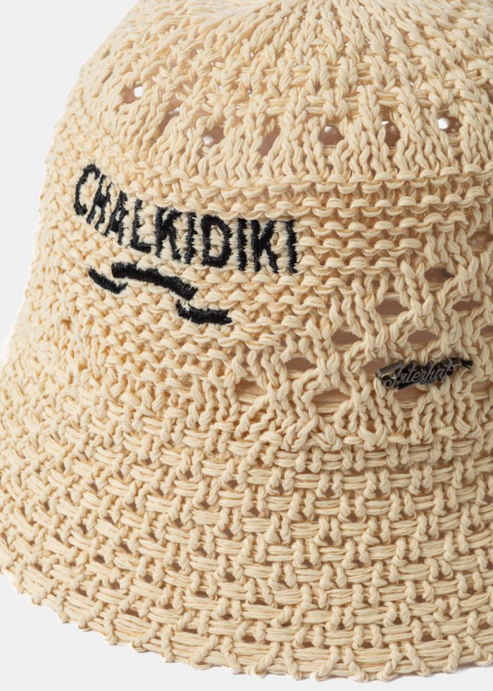 Beige "Chalkidiki" Knitted Bucket Hat - Image 3