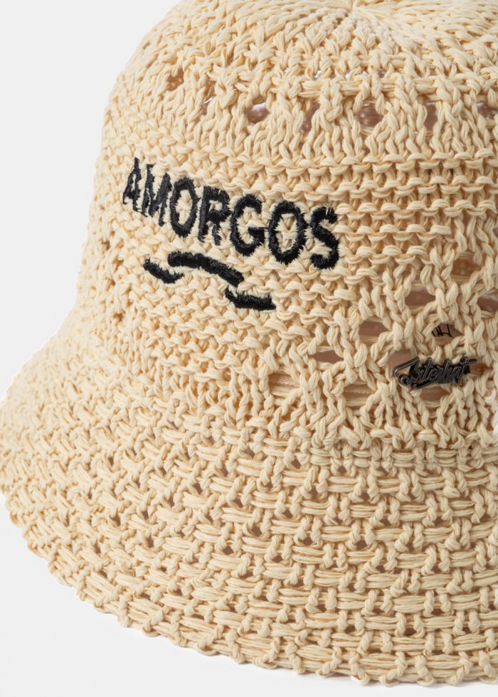 Beige "Amorgos" Knitted Bucket Hat - Image 3