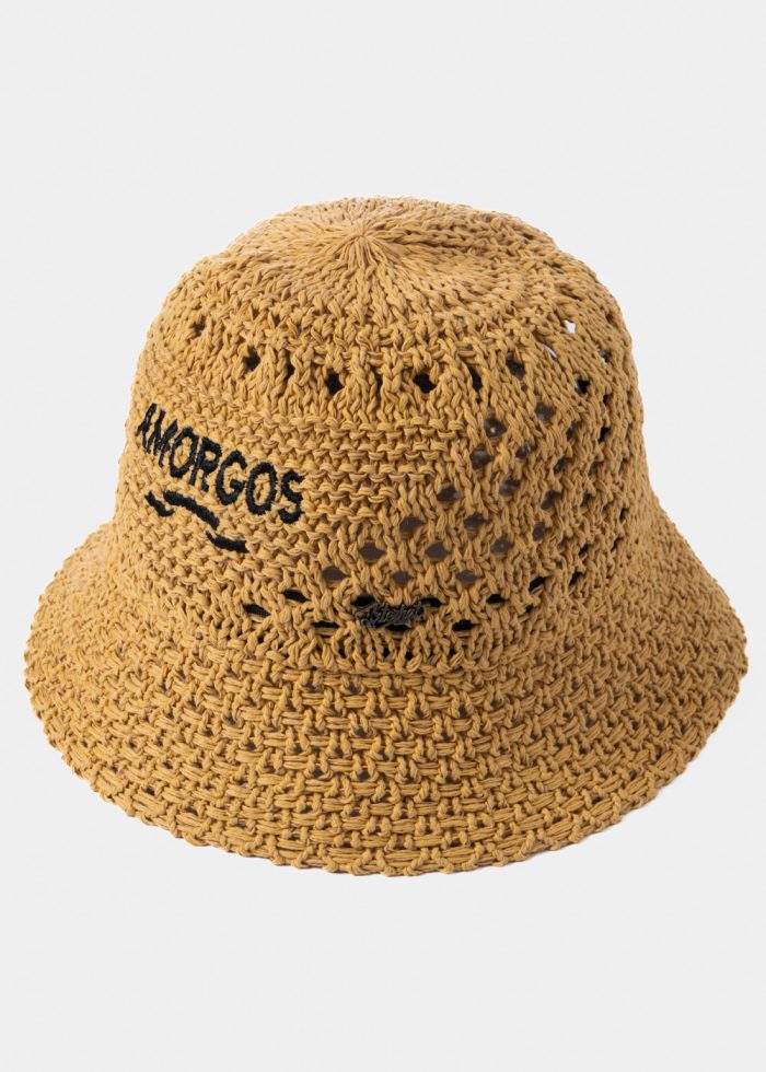 Brown "Amorgos" Knitted Bucket Hat - Image 2