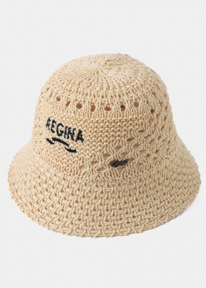 Beige "Aegina" Knitted Bucket Hat - Image 2