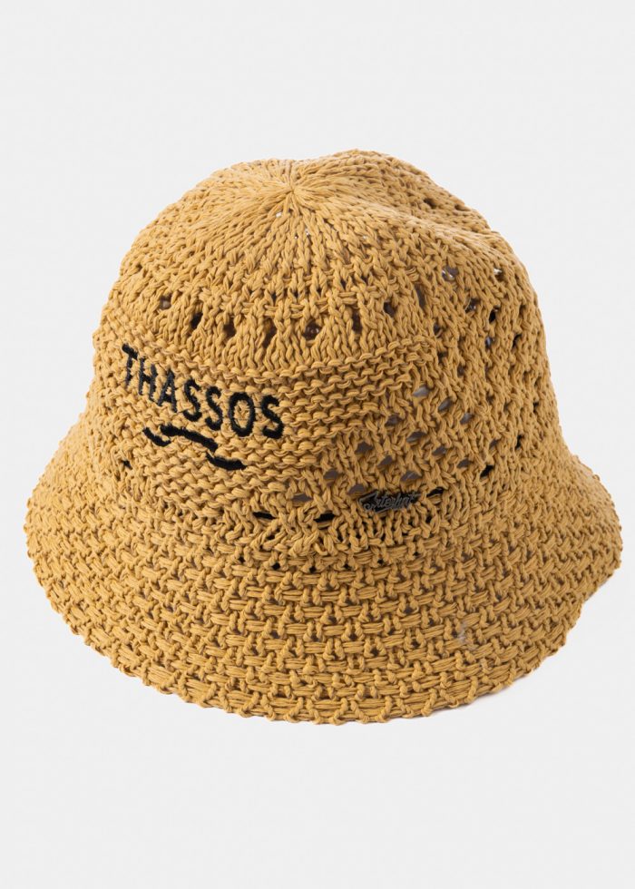 Brown "Thassos" Knitted Bucket Hat - Image 2