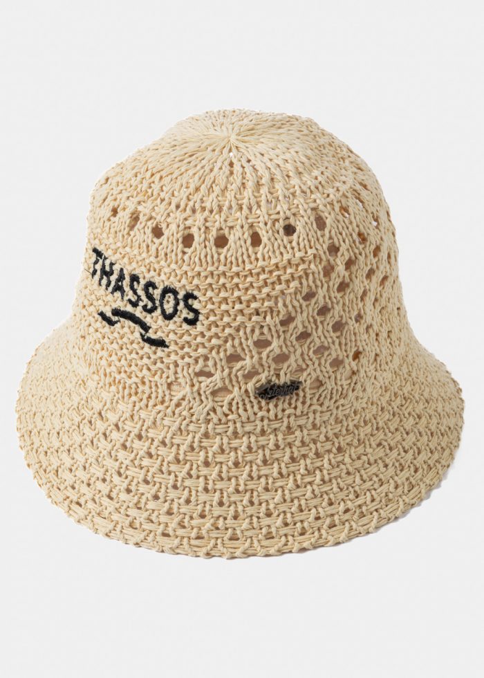 Beige "Thassos" Knitted Bucket Hat - Image 2