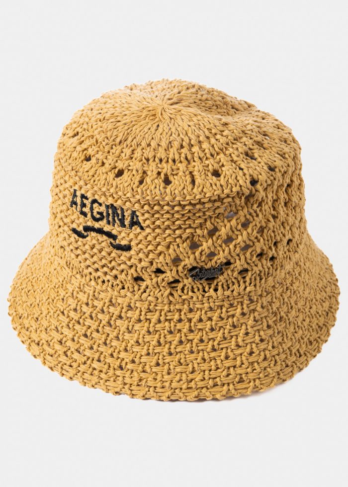 Brown "Aegina" Knitted Bucket Hat - Image 2
