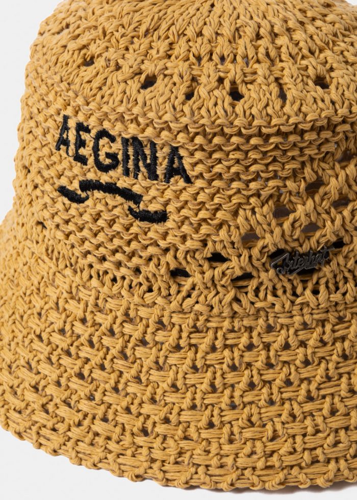 Brown "Aegina" Knitted Bucket Hat - Image 3