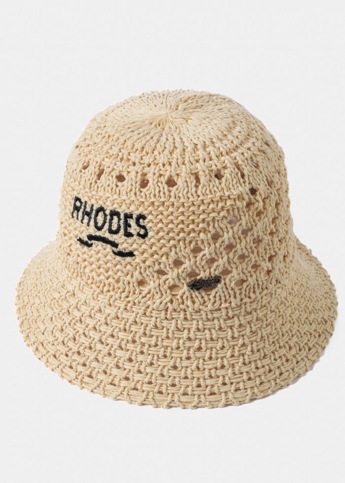 Beige "Rhodes" Knitted Bucket Hat - Image 2