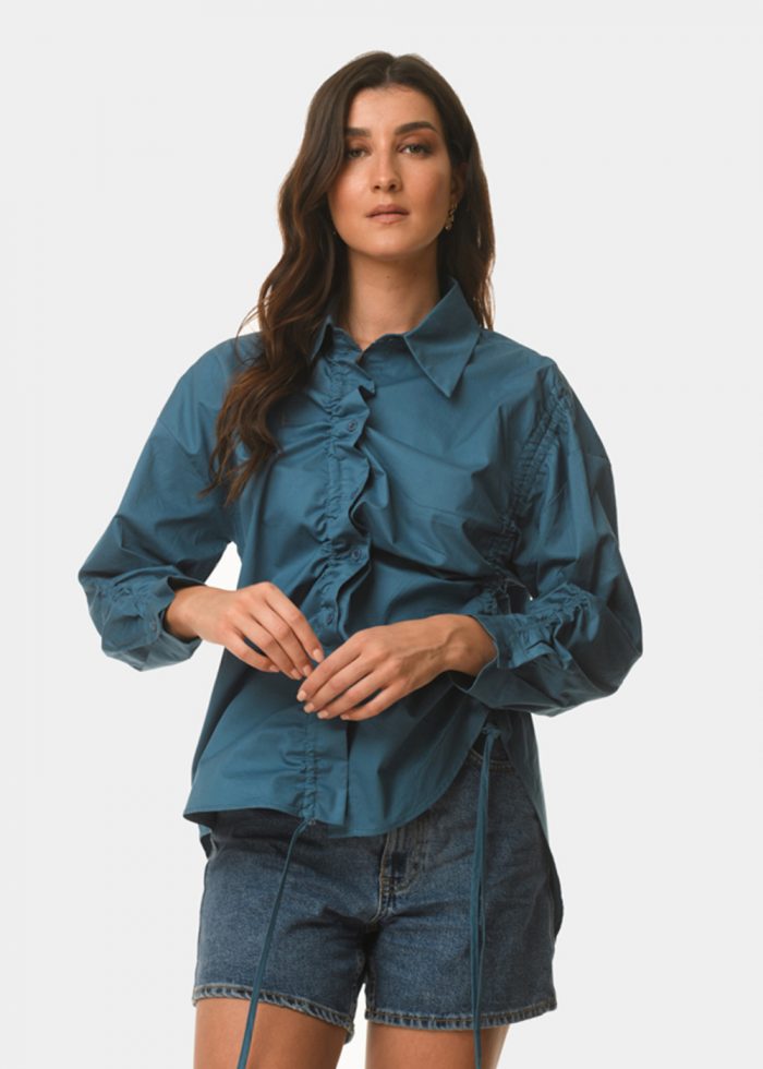 Folded petrol shirt - Image 3