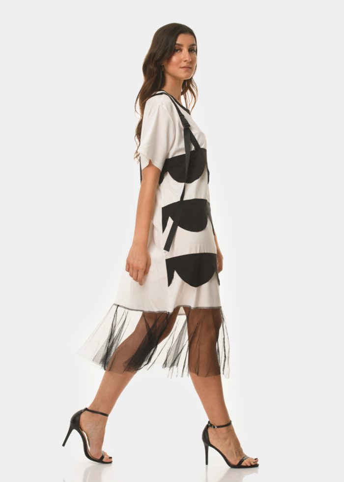 Strapped B&W dress - Image 2