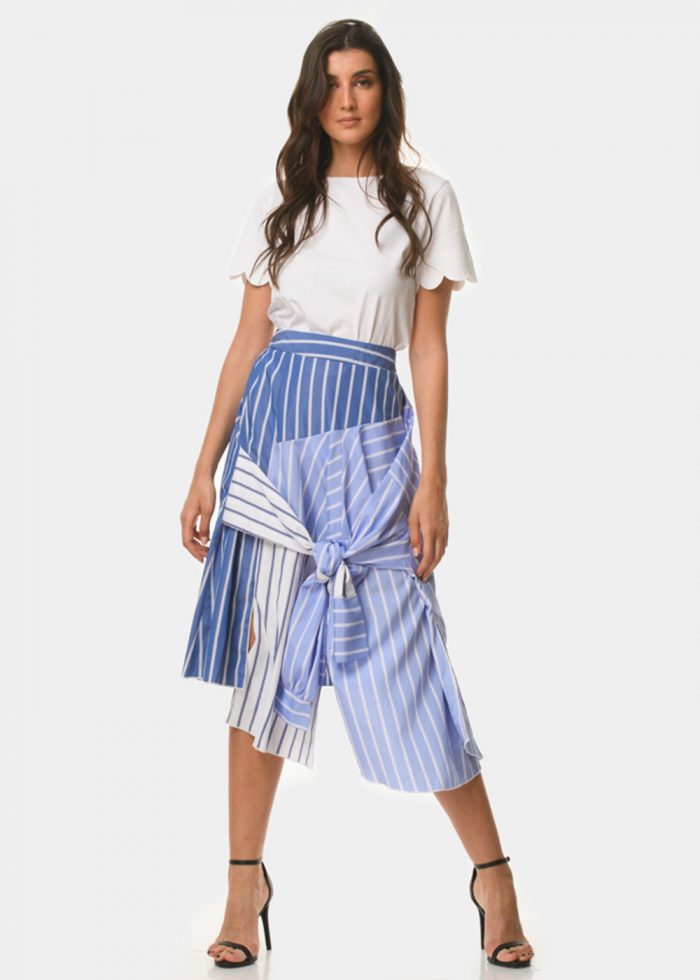 Striped shirt style skirt - Image 2