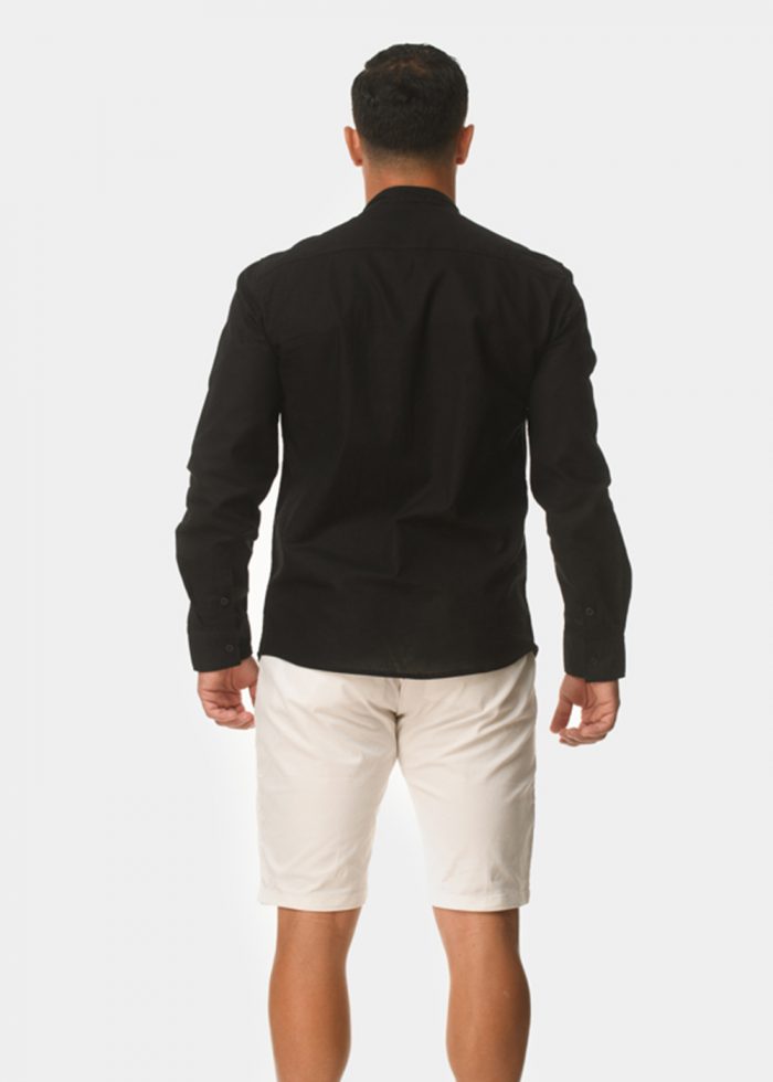 Mandarin linen black - Image 3