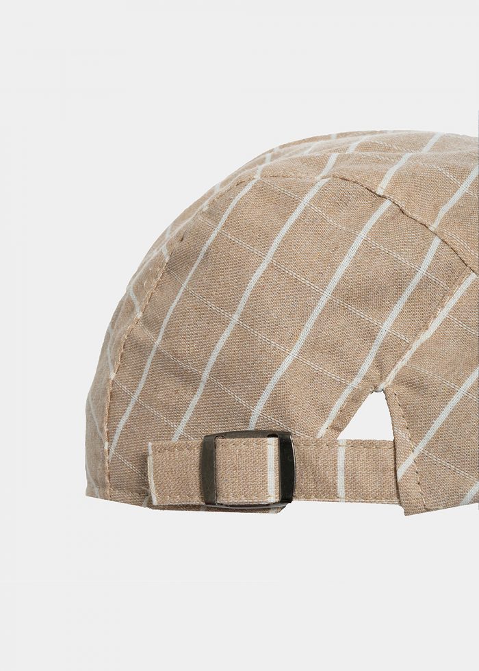 Beige Checkered Cap - Image 3