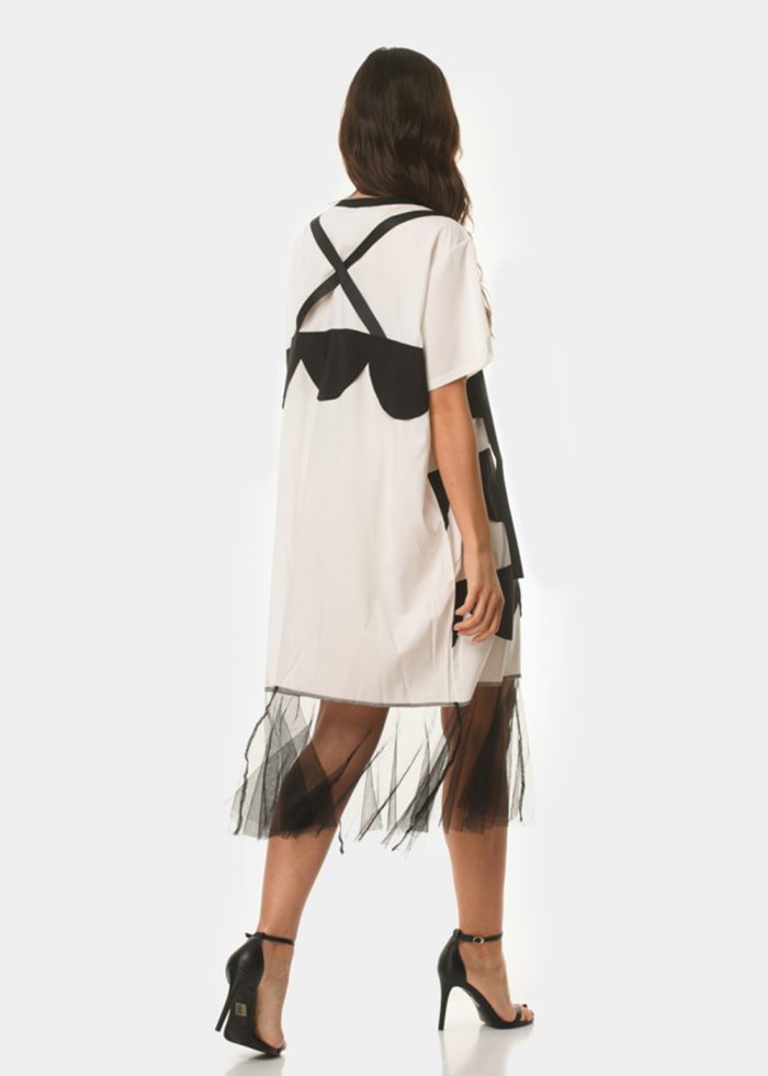 Strapped B&W dress - Image 3