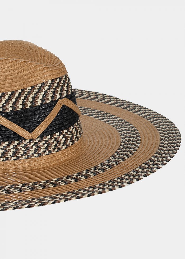 three color design straw hat - Image 4