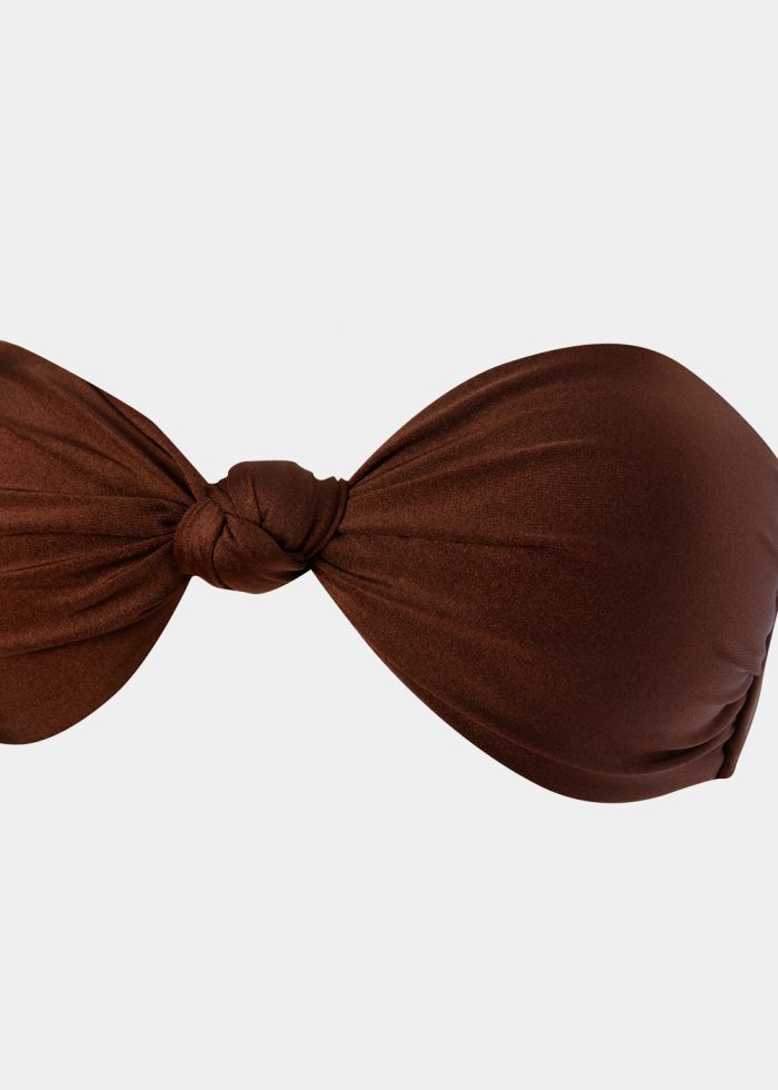 Marbella Bikini Top - Brown Dacron - Image 4