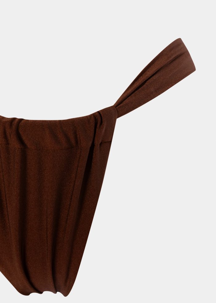 Marbella Bikini Bottom - Brown Dacron - Image 3