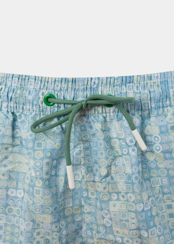 Blue Shapes Classic Men Swimwear - Image 3