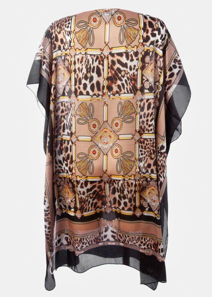 Butterfly Satin Dress w/ Leopard Pattern - Image 2