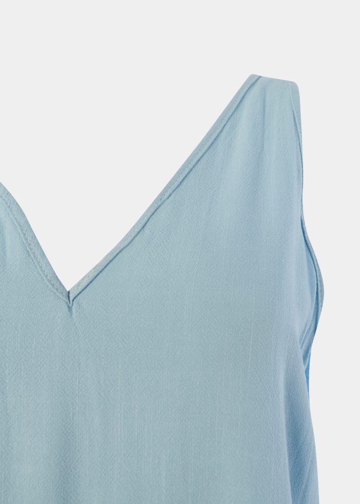 A-Line Light Blue Jute Dress - Image 3