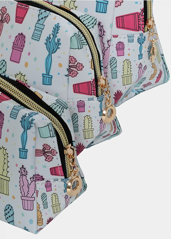 Colourful cactuses nécessaire set of three - Image 3