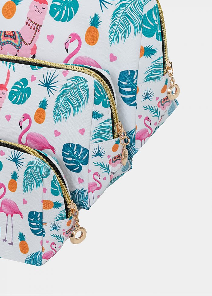 Lama and flamingos nécessaire set of three - Image 3