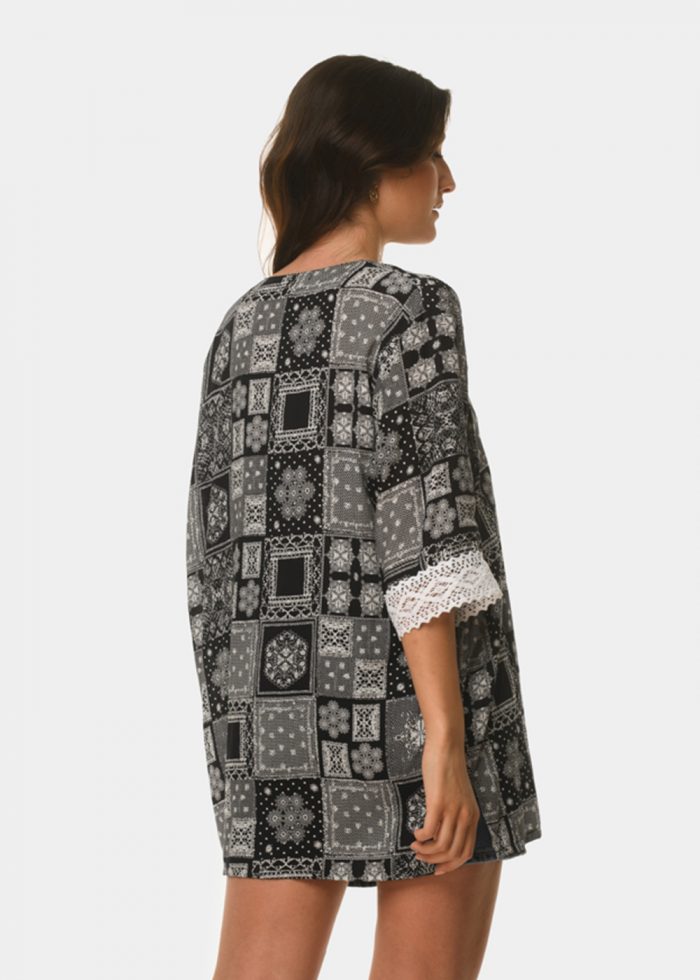 Black & white laced shirt - Image 3