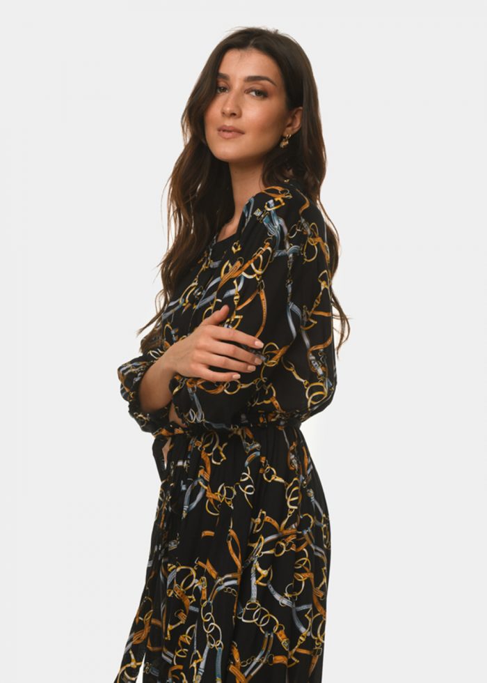 Black dress with belts - Image 2